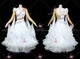 White And Flesh-Coloured latest homecoming dance team gowns contemporary Smooth dance dresses rhinestones BD-SG4475