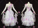 White And Purple latest homecoming dance team gowns unique ballroom dance team gowns feather BD-SG4459