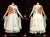 White And Yellow Lace Rhinestones Dancing Costumes Teen Dance Dresses BD-SG4448