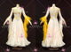 White And Yellow latest homecoming dance team gowns bespoke tango performance dresses sequin BD-SG4461