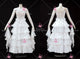 White latest homecoming dance team gowns spandex ballroom dance competition costumes flower BD-SG4489