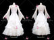 White latest homecoming dance team gowns girls prom dance competition dresses beads BD-SG4482