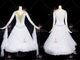 White simple ballroom champion costumes new collection prom competition gowns maker BD-SG3451