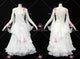 White latest prom performance gowns sexy ballroom dancesport gowns swarovski BD-SG4438