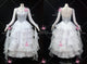 White latest homecoming dance team gowns newest waltz performance gowns chiffon BD-SG4443