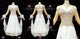 White new collection waltz dance competition dresses made-to-measure waltz dance gowns beads BD-SG4601