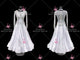 White new style homecoming dance team gowns made to measure tango practice gowns satin BD-SG4526