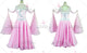 Pink plus size tango dance competition dresses custom ballroom dance gowns chiffon BD-SG3853
