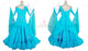 Blue plus size tango dance competition dresses evening Smooth champion dresses swarovski BD-SG3895