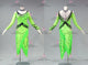 Black And Green tailor made rumba dancing costumes top best rumba dancesport costumes velvet LD-SG2252