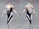 Black And White tailor made rumba dancing costumes popular rhythm competition gowns satin LD-SG2246