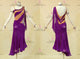 Orange And Purple tailor made rumba dancing costumes made-to-measure swing dance dresses crystal LD-SG2258