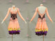Orange And Purple tailor made rumba dancing costumes harmony rhythm competition dresses beads LD-SG2264