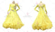 Yellow big size tango dance competition dresses classic tango champion gowns rhinestones BD-SG3908
