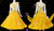 Yellow Chiffon Rhinestones Costumes For Dance School Dance Dresses BD-SG4412