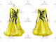 Yellow contemporary Smooth dancing costumes unique ballroom competition gowns flower BD-SG3992