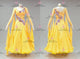 Yellow long waltz dance gowns made to measure homecoming practice gowns satin BD-SG4258