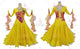 Yellow plus size tango dance competition dresses fashion Standard practice gowns velvet BD-SG3846