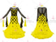 Yellow retail ballroom champion costumes formal waltz champion dresses supplier BD-SG3413