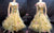 Yellow Satin Swarovski Dancing Costumes Teen Dance Dresses BD-SG4416
