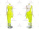 Yellow elegant rumba dancing clothing tailor made salsa performance skirts velvet LD-SG1995