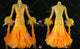Yellow inexpensive waltz dance competition dresses plus size Smooth practice costumes flower BD-SG4632