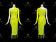 Yellow elegant rumba dancing clothing juniors latin dance dresses velvet LD-SG2024