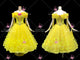 Yellow new style homecoming dance team gowns formal prom competition gowns velvet BD-SG4544